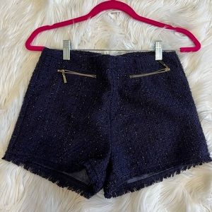 navy & gold dress shorts